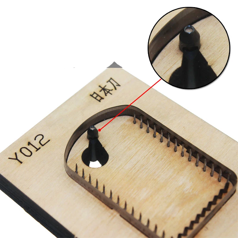 Japan steel blade dies Cutter double side IC ID card holder DIY leather craft key ring knife mould die cut hand punch tool