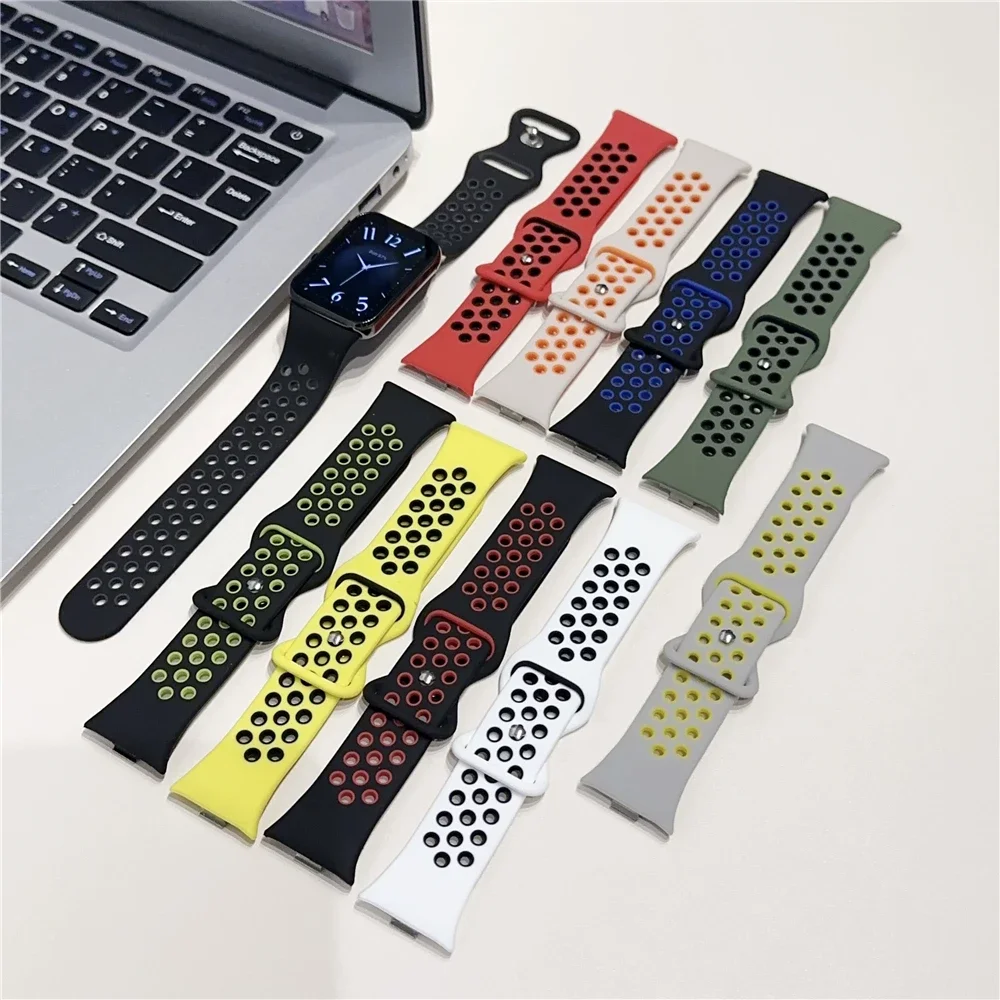 Силиконовый дышащий ремешок для Redmi Watch 4 / Xiaomi Band 8 Pro, мягкий ремешок из ТПУ для наручных часов 4