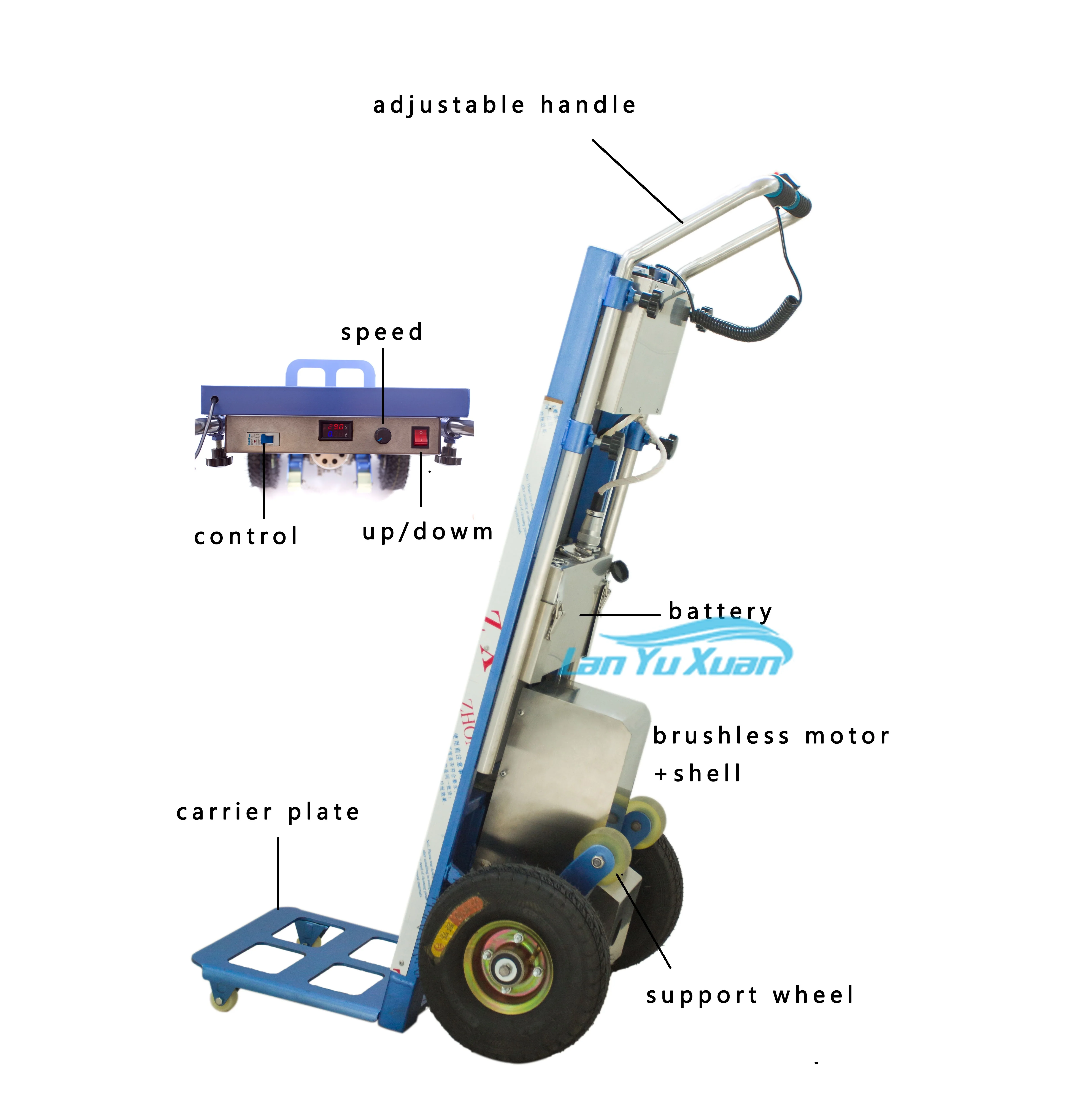 

Lithium Battery Electric Stair Climber Machine/STEEL frame climber machine