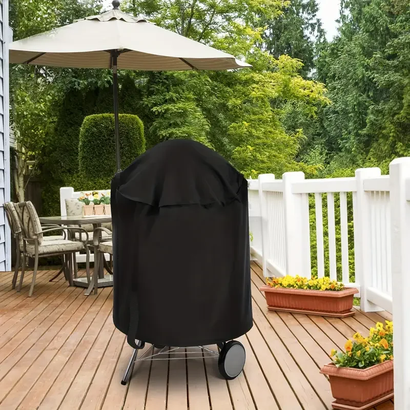 BBQ Grill Cover 23" Waterproof Charcoal Grill Cover Durable Polyester with Drawstring Closure for Outdoor Cooking