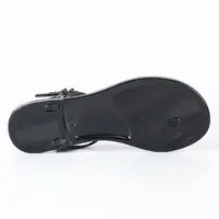 Sandals for Woman with Low Heels Summer 2025 Black Women's Shoes Plastic Footwear Flip-flops Beach Pvc New Breathable Fashion H - Image 5