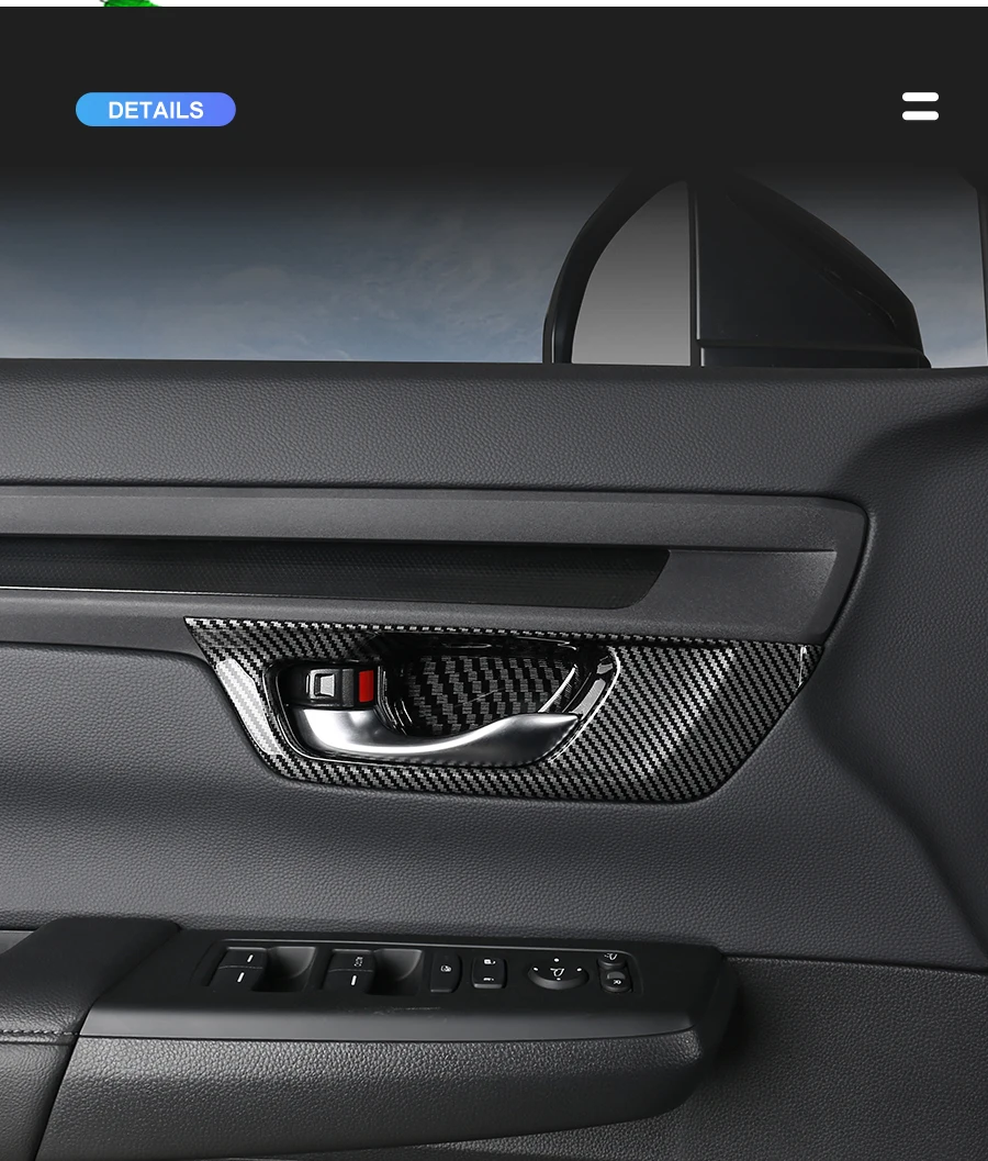 ABS Auto Innentür Schüssel Griff Rahmen Für Honda CRV 2023 6. Griff dekorative Abdeckung Rahmen Trim Inter Modifikation Zubehör – Detail 2