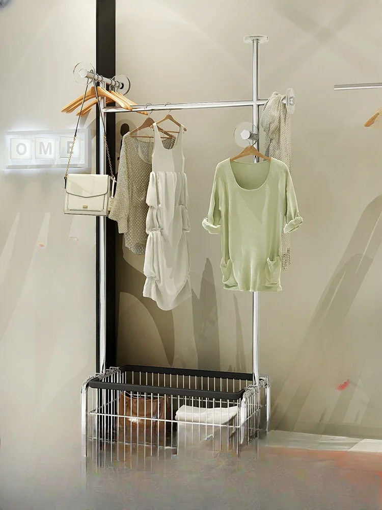 

Display shelves, high-end women's clothing store shelves, display shelves, hangers, floor-to-ceiling bedroom shelves