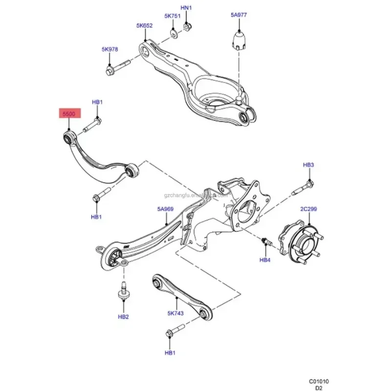 BV615500APB AV615500AC 1683463 1686184 Adjustable Rear Upper Camber Control Arm Suspension Ford Focus