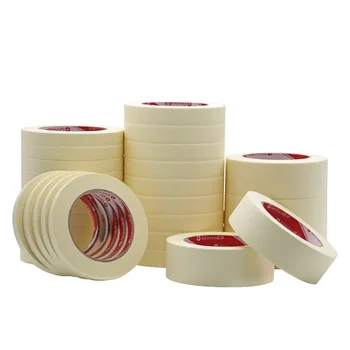 20M White Masking Tape 6mm-50mm Color Single Sided Tape Adhesive Crepe Paper for Oil Painting Sketch Drawing Supplies Car Painting 1