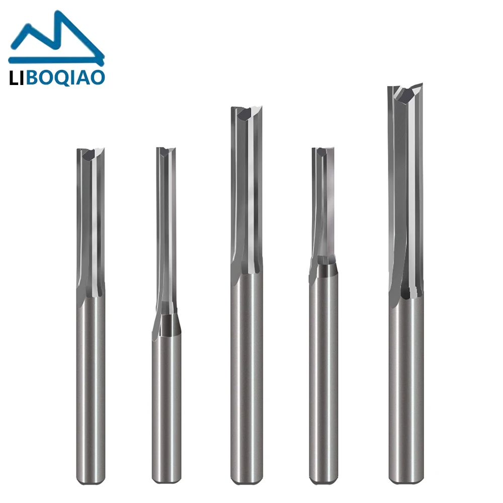 1PCSCarbideParallelMillingCutterDoubleEdgedStraightGrooveEndMillRouterBitfor