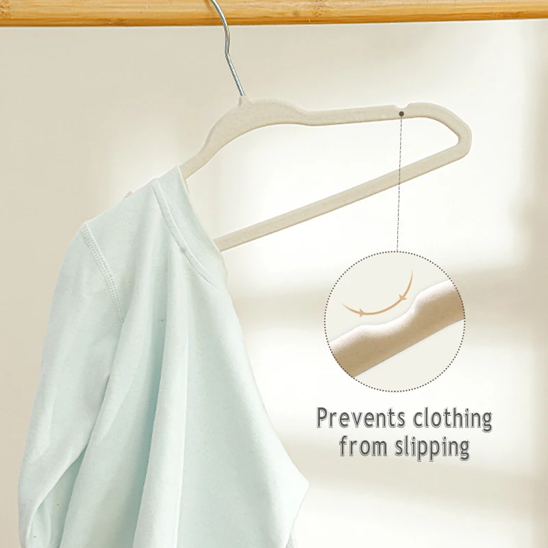 10/20pcs Velvet Hangers Non-Slip Rotin Baby Clothes Hangers