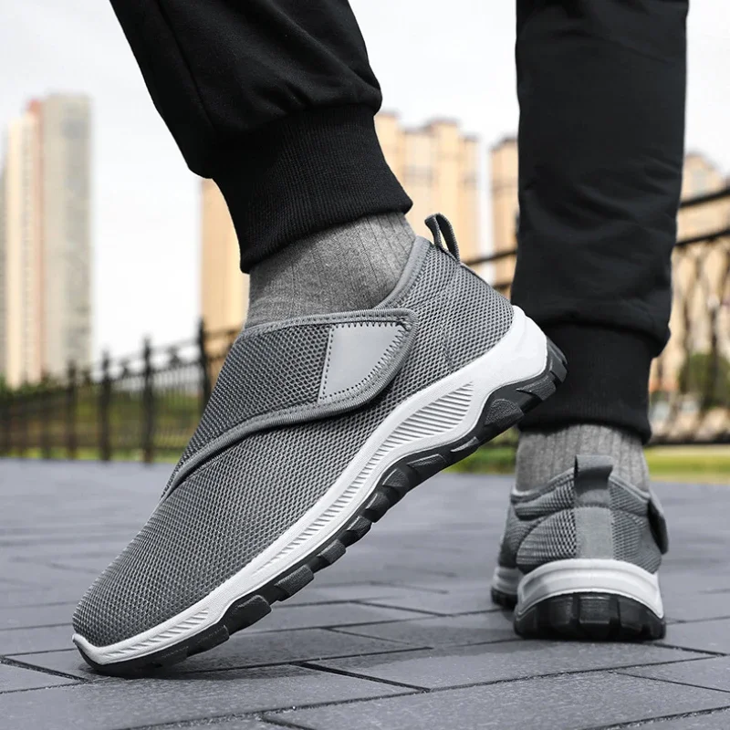 Men's Casual Sneakers Soft Comfortable Diabetic Man Shoes Adjustable Wide Feet Walking Shoes Outdoor Anti-slip Sport Shoes Male 3