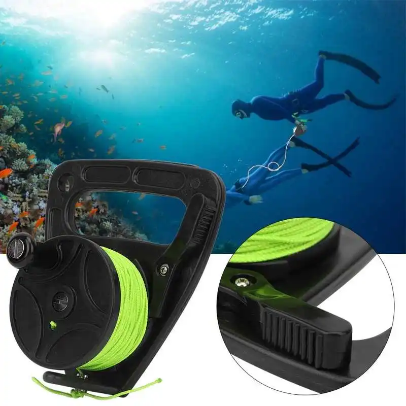 46m/83m Scuba Diving Spool Finger Line Reel With Handle Underwater ...