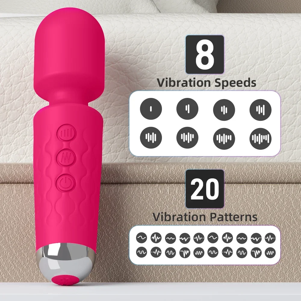 20 Speeds Adult Toy Vibrator Magic Wand Female G-spot Massager Adult Female Multi functional Use Sex Toys Erotica Products For female sex toys,vaginal vibrators,clit sucking vibrator,anal plug vibrator,clitoris vibrator,vibrator sex toy,dildo sex toys,tongue vibrator,rose sucking vibrator,vibrator rings