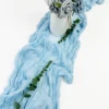Semi-Sheer Sky blue Gauze Wedding Table Runner Cheesecloth Table Setting Dining Vintage Party Christmas Banquets Arches Decor 1