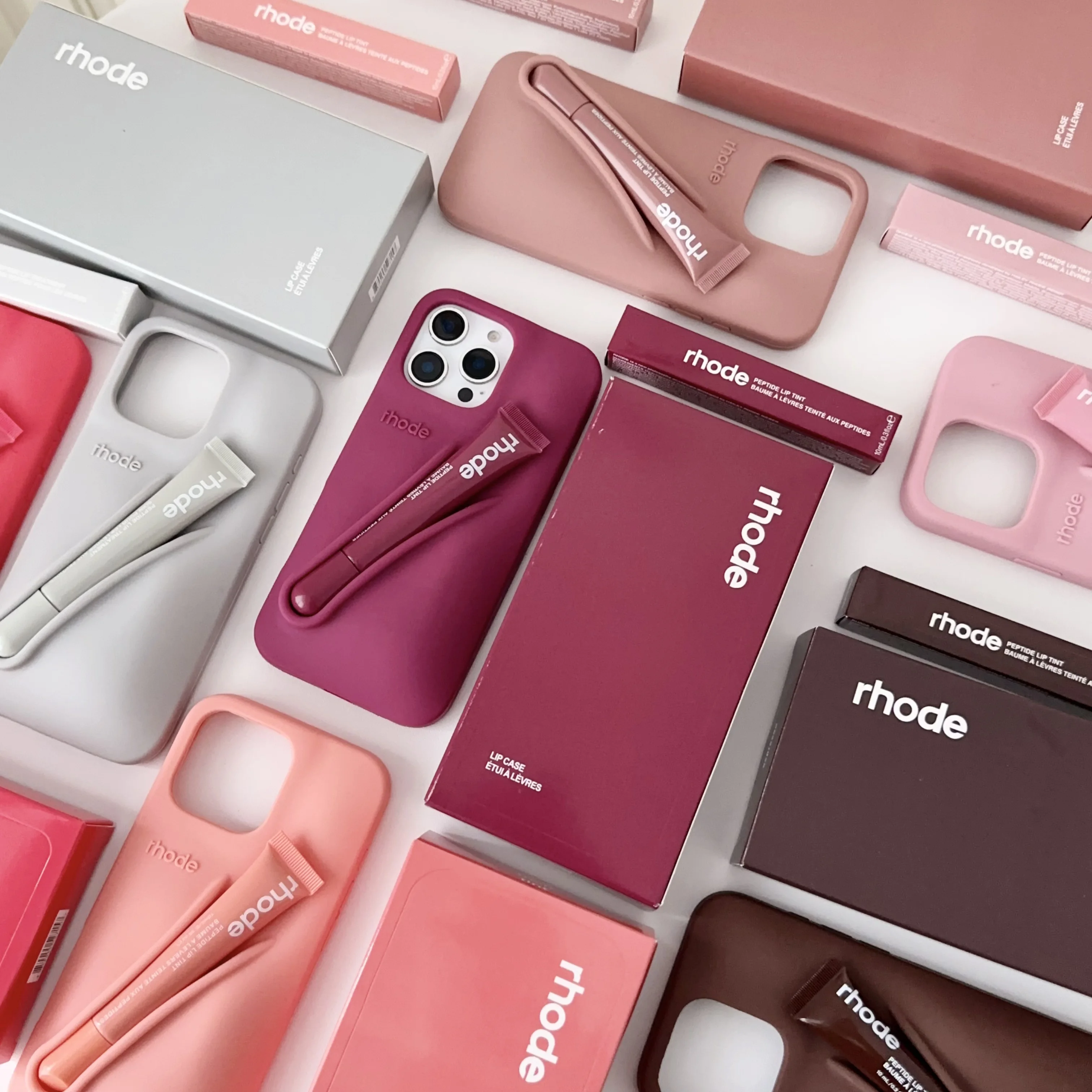 الفاخرة المحمولة ملمع الشفاه سيليكون أحمر الشفاه الحالات الهاتف آيفون 17Air 13 14 15 16 11 12 برو ماكس زائد للصدمات الغطاء الخلفي