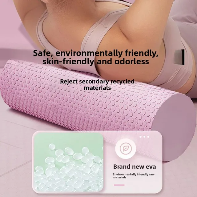 EVA Yoga Foam Roller High Density Pilates Fitness Muscle Massage 30cm 10cm Diameter Unisex for Home Gym Workout Recovery 5