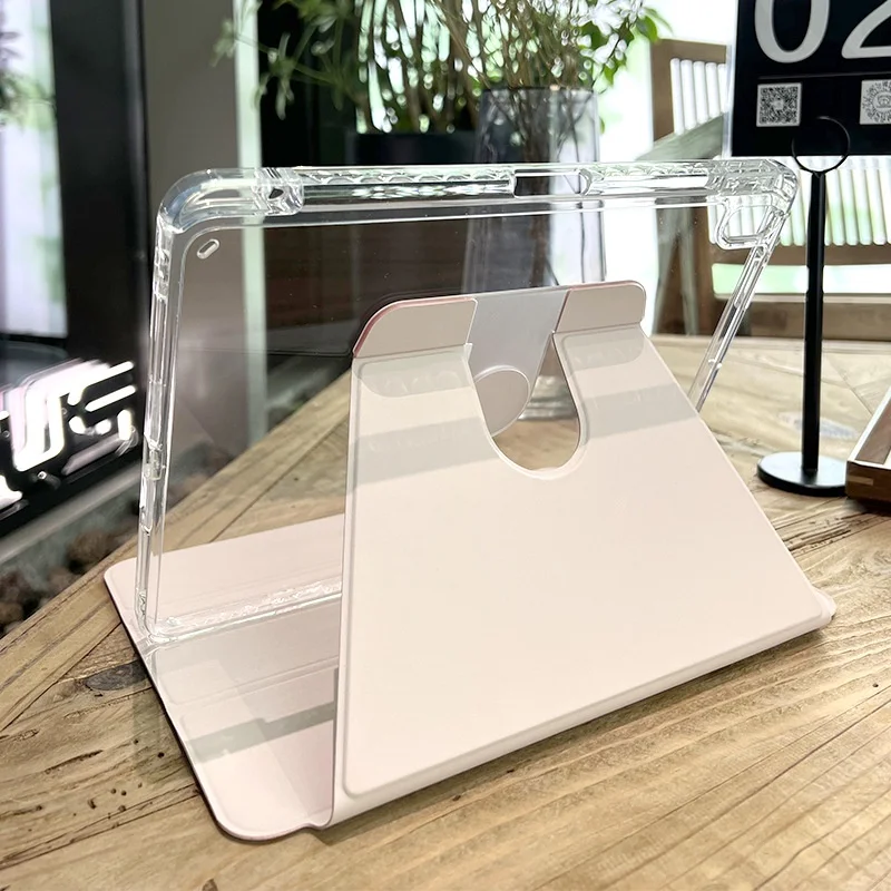 

For iPad Air 3 2019 Pro 10.5 2017 Case For iPad Pro 11 Air 4 Air 5 10.9" 360° Rotation Acrylic Pen Slot Cover Auto Sleep Wake Up