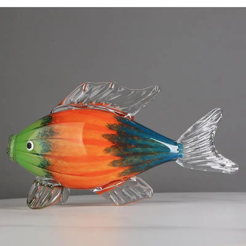 

Смешанные цвета глазурованная фотография абстрактная форма тропическая рыба животное счастливый подарок настольное украшение аксессуары для украшения дома