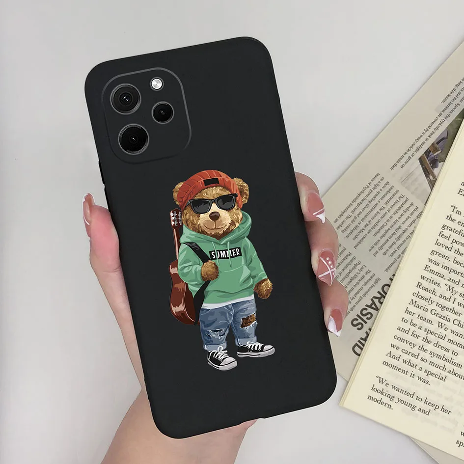 Cute Cartoon Dinosaur Bear Soft Silicone Case for Huawei Nova Y61 and Enjoy 50z