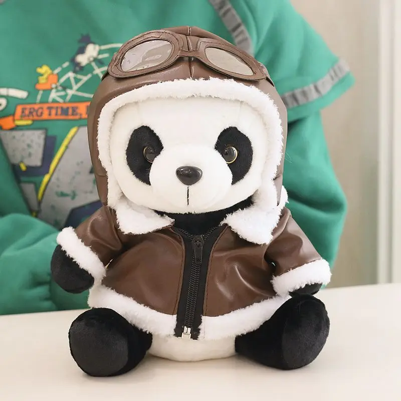

Cute Baby Giant Panda Plush Stuffed Animal Doll Animal Toy Dormoe Genuine Leather Pilot Children's Birthday Gift Debut