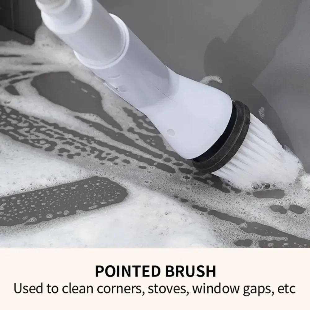 Xiaomi Mijia 1200mAh Wireless 6-in-1 Electric Cleaning Brush Electric Rotary Clean Brush Shower Cleaning Brush Kitchen Bathroom 5