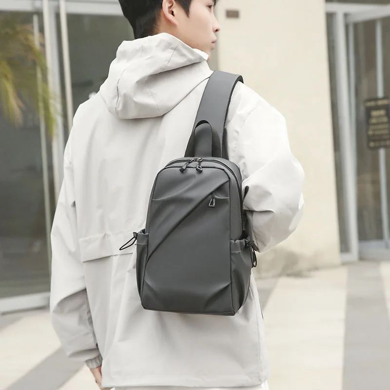 Fashion Men's Bag Shoulder Bag Multifunction Anti-theft Waterproof Male Crossbody Bag Casual Short Trip Chest Pack Shoulder Bags