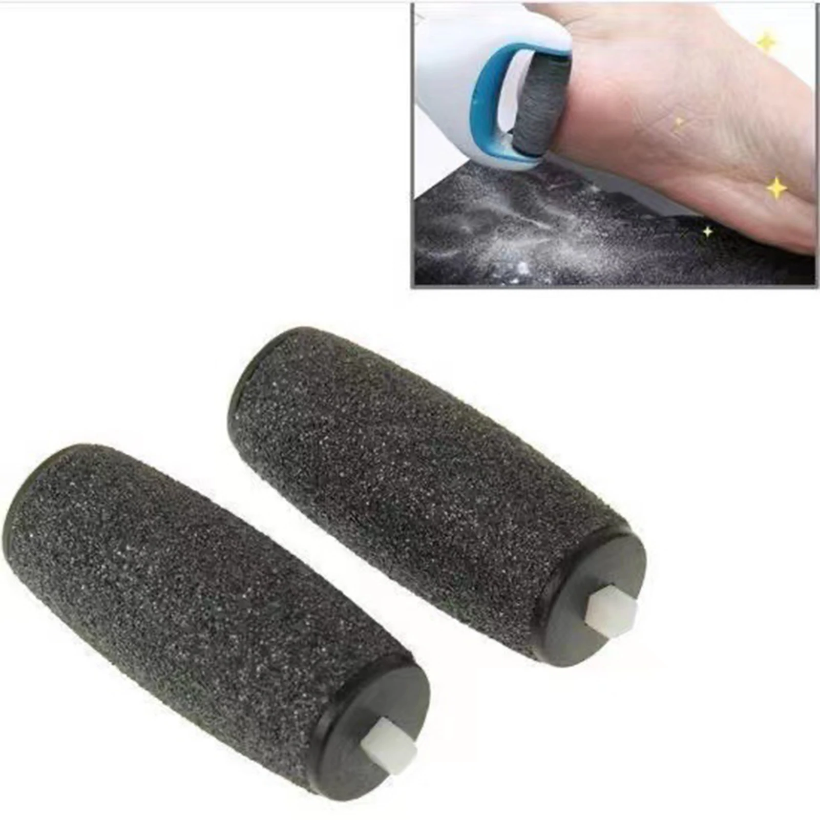 Foot File Callus Remover Foot File Replacement Rollers Electronic Foot File Refill Rollers for Cracked Heels Pedicure Supplies