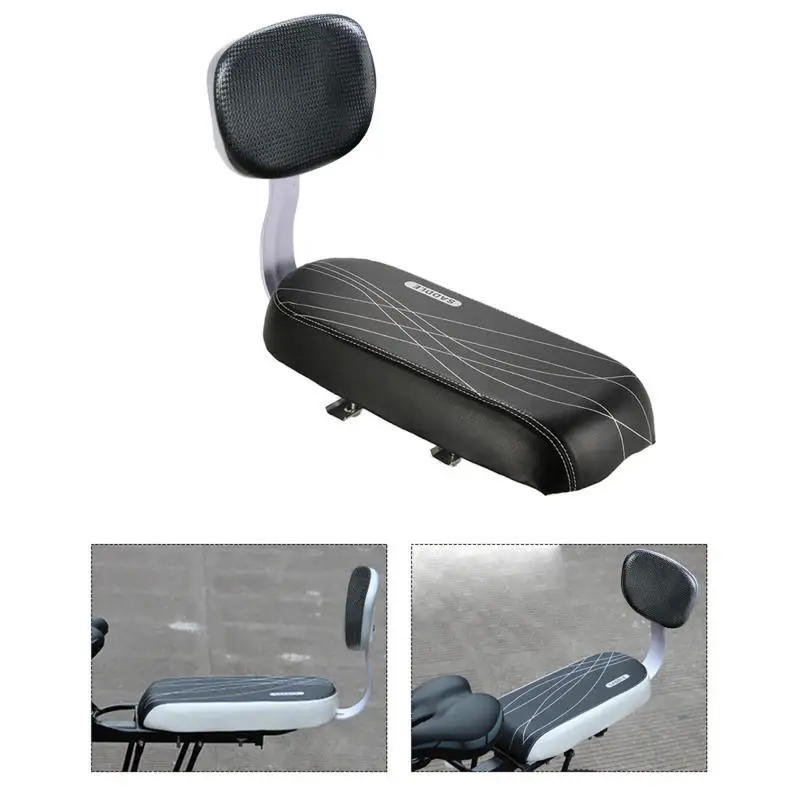 Rear Bicycle Child Seat with Backrest, Armrest, and Footrests