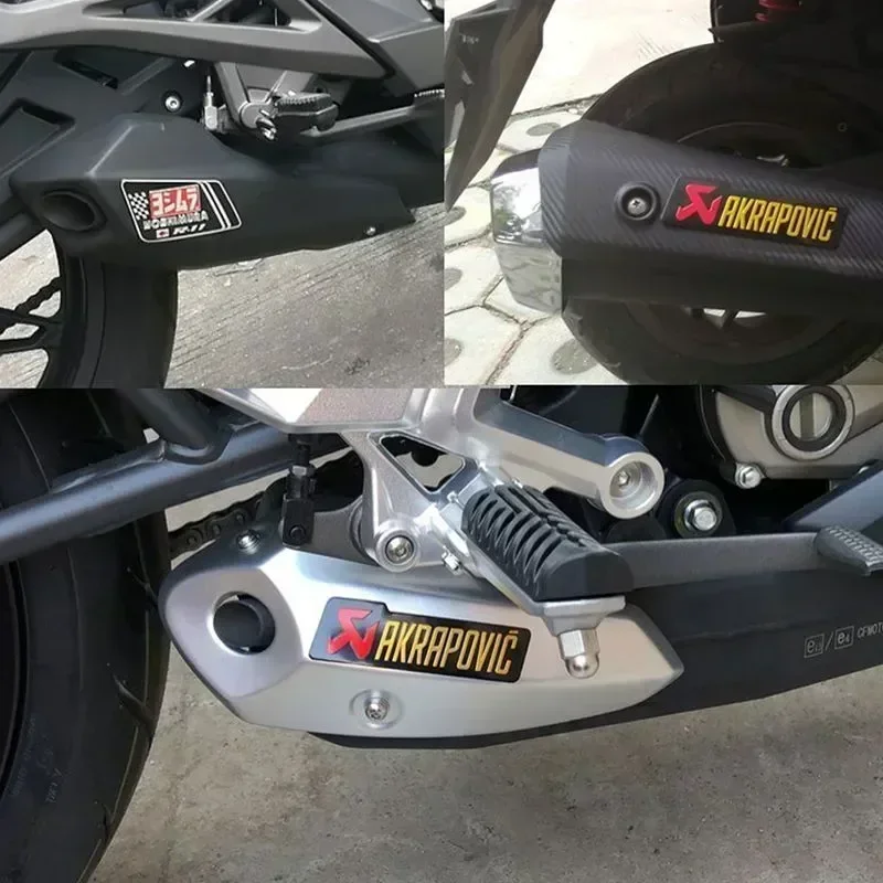 Motorcycle Stickers Vinyl Stickers Custom Stickers Motorcycle Accessories Motorcycle Exhaust Pipe Stickers Moto Aluminium Label Decal Waterproof Heat Resistant for Honda Yamaha Akrapovic Decals Racer