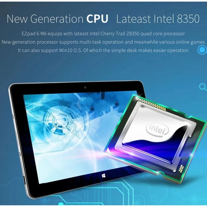 10.8 INCH  Windows 10  Ezpad M06 2GB RAM 32GBROM X5 Z8350 CPU Quad Core 1280*800 IPS Screen WIFI 5000 MAH Battery 2