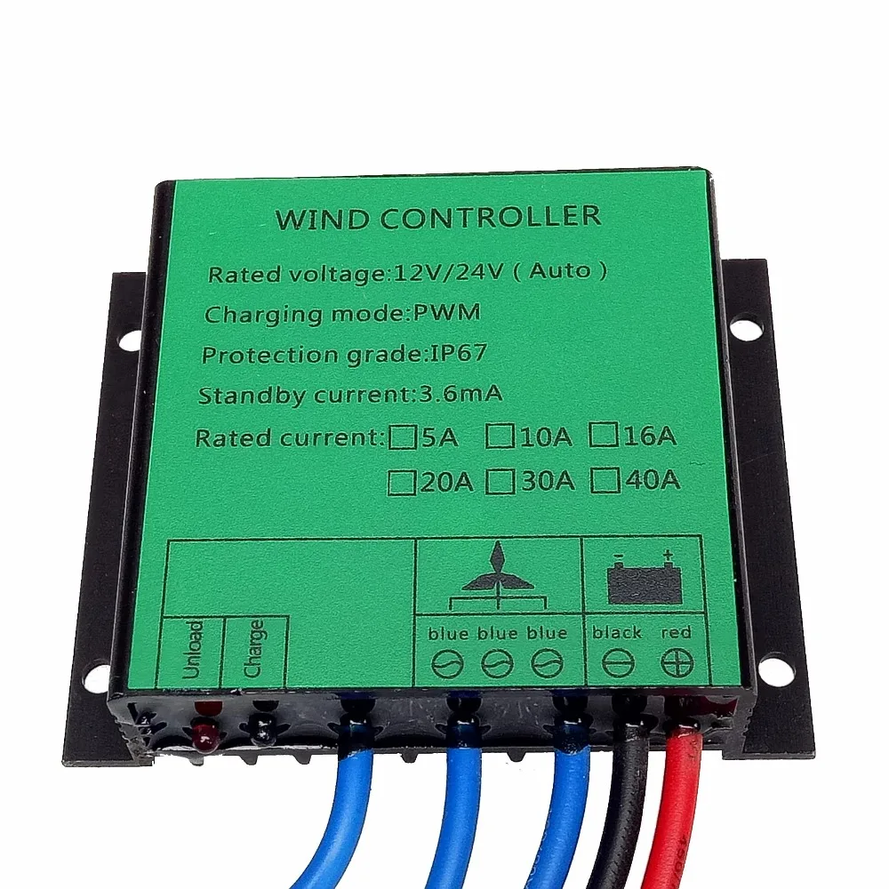 MPPT 100w-10000W Waterproof PWM Wind Turbine Charge Controller 20A 30A Low Wind Speed Regulator Voltage Boost 12V 24V AUTO 48V