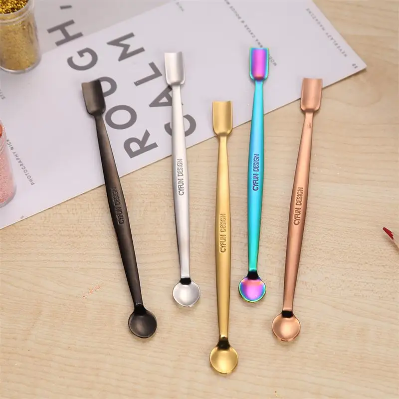 Stainless Steel Spoon 1Pc 3Pcs 5Pcs 17Cm Craft Spoon For DIY Handmake Work Glitter Embossing Powders Sequins Small Embellishment