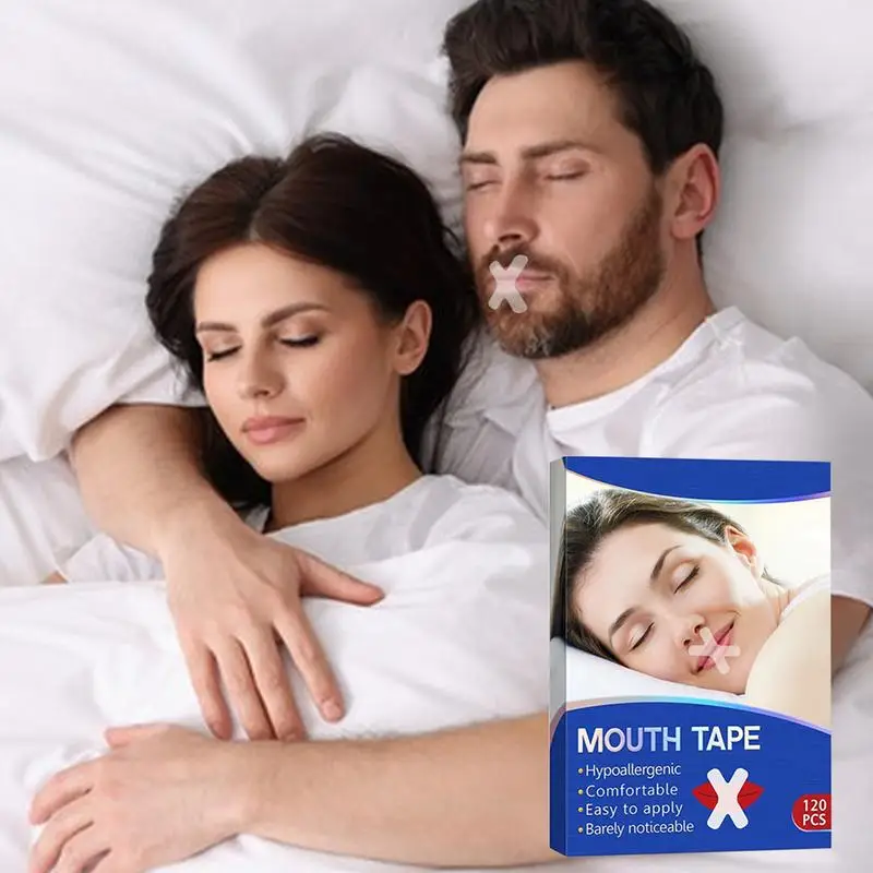 Sleep Strips Mouth Tape 120pcs Nasal Breath Sleep Patch Gentle and Effective Nose Breathing Tape for Car Hotel Travel Business