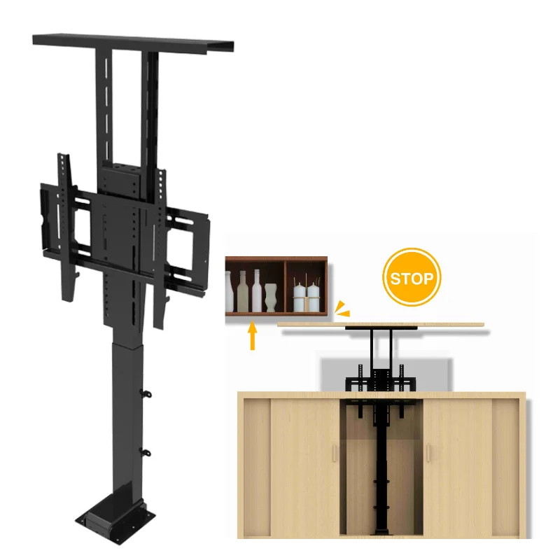 

Electric display screen invisible remote control lifting bracket intelligent telescopic conference room