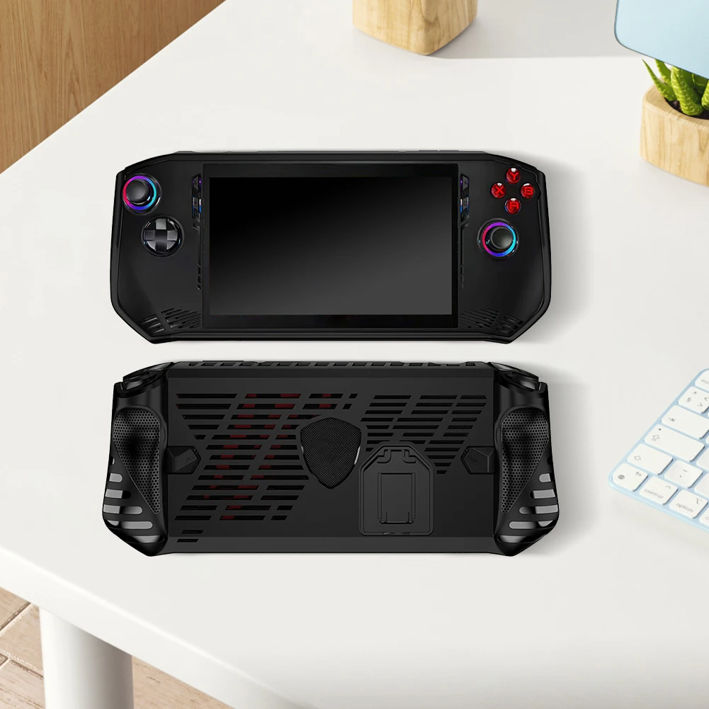 TPU Case For MSI Claw Handheld Console with Kickstand Protective Shell Soft Shockproof Cover Full Protective Shell Game Accessor