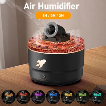 Air Humidifier Lava Crack Humidifier Volcanic Crack Light Cannons Essential Oil Diffuser Aroma Aromatherapy Humidifier 1