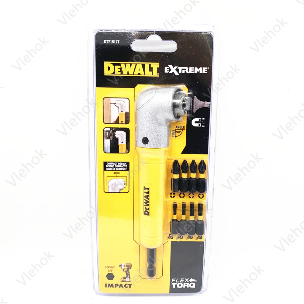 DEWALT 90°Right Angle Attachment 10PCS Set With 9 x 25MM