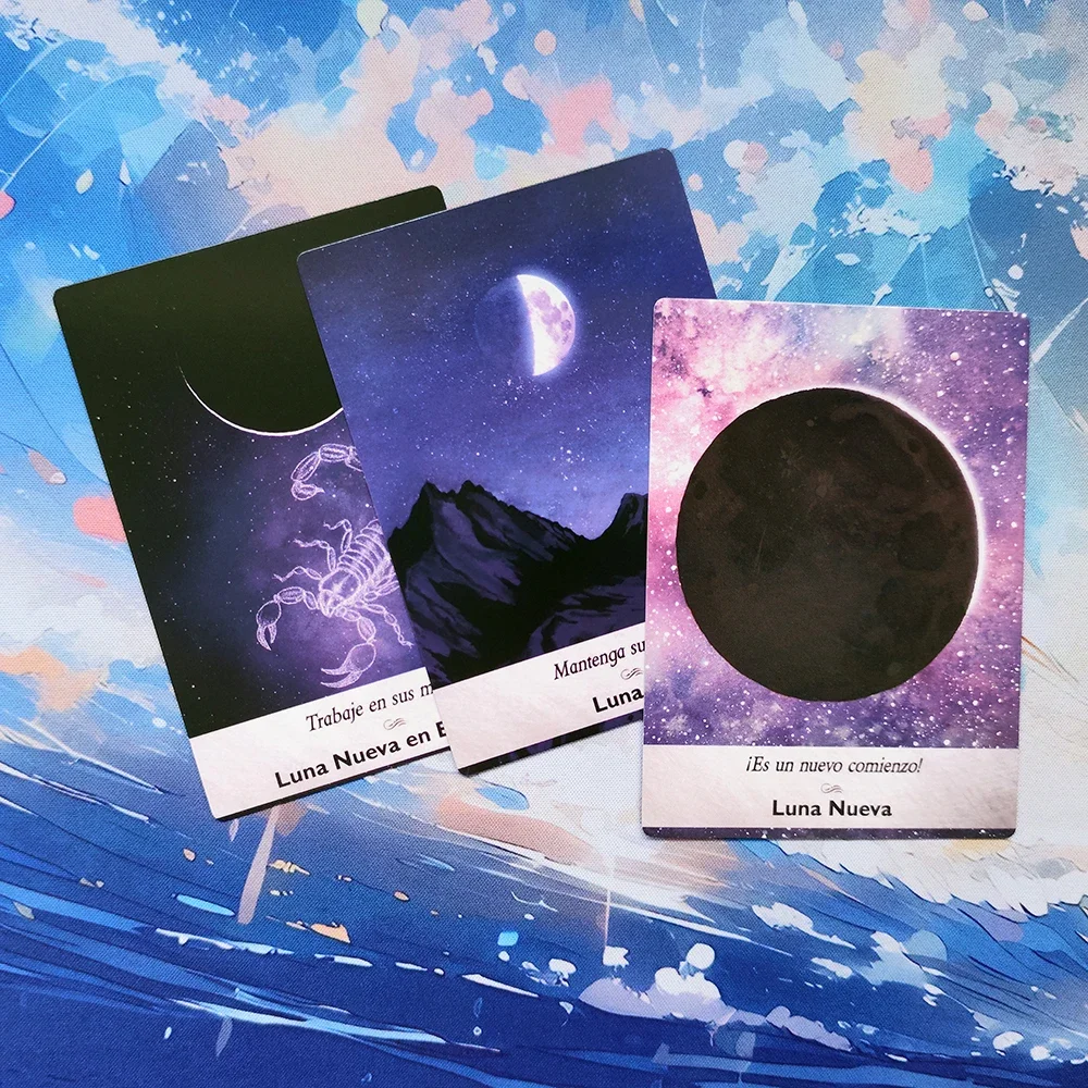 12x8.7CM Spanish Oracle Cards 44-Card Deck with Keywords Spanish Version in Box Spanish Edition
