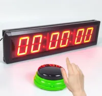 41cm wireless button Led stopwatch clock game 10s reset to zero remote obstacle race gym school up / Down countdown timer 1