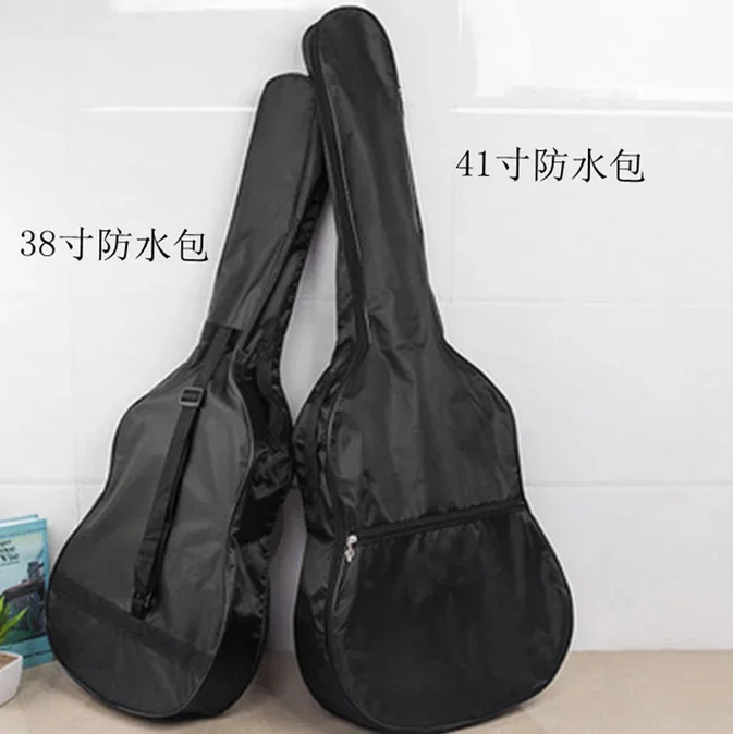 30 38 41 Inch Oxford Fabric Acoustic Guitar Gig Bag Waterproof Single Layer Backpack Carrying Case Bag Holder Guitar Proof