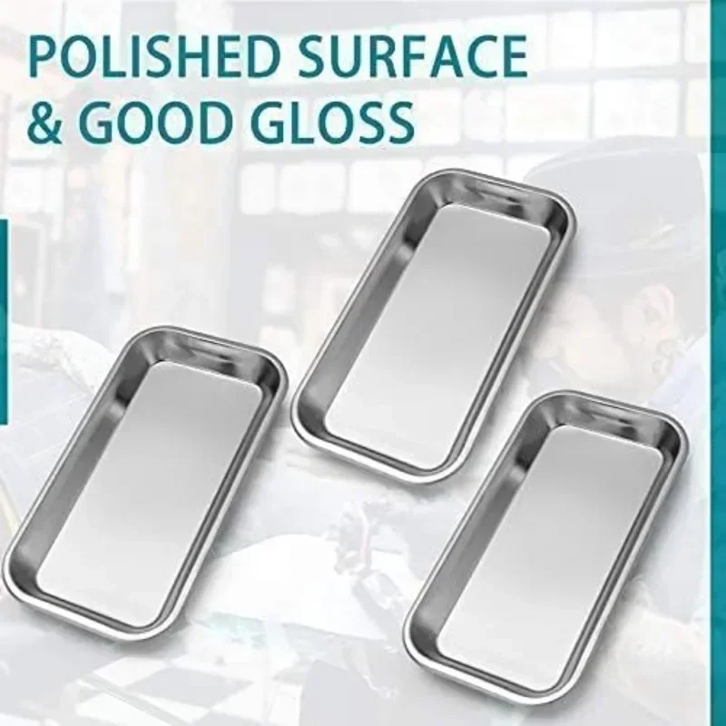 Surgical Tray, Stainless Steel Tray for Lab Instrument Supplies, Tattoo Tool, Necklaces, Perfume, Hair Brushes, Jewelry 5