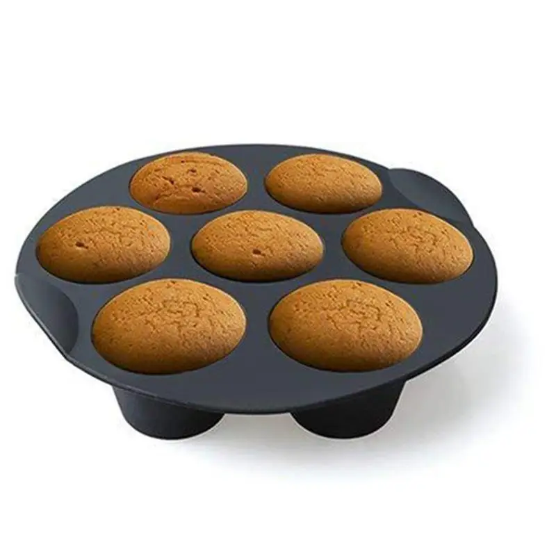 Seven Hole Cake Mold Foldable Baking Mold Circular DIY Porous Cake Food Grade Silicone 1 piece cake mold