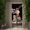 Geisha Japanese Style Door Curtain Ladies Kitchen Bedroom Bathroom Izakaya Wind And Moon Place Partition Half Curtain Decoration 2