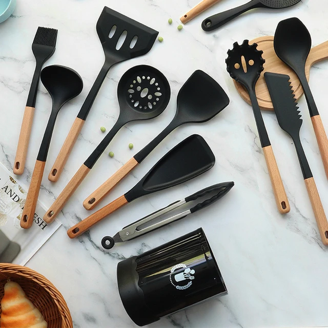 Silicone Kitchen Utensils Accessories Cookware and Tableware Cooking Spoon  Set Home Gadgets Multi-tool Tools for Small Things