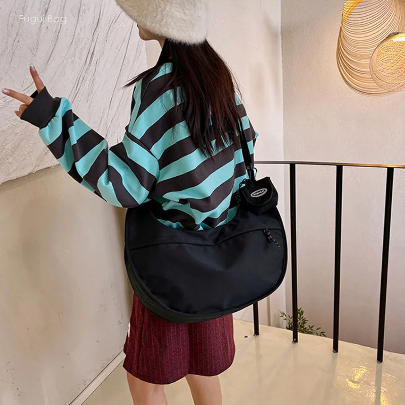 Oxford Cloth For Women, New Summer Versatile Single Shoulder Crossbody Bag, High-End And Minimalist Dumpling Bag