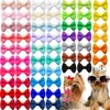 10/20/30pcs Cute Pet Dog Hair Bows Solid Grooming Bows with Rubber Band Gifts for Small Dogs Hand-made Headwear Dog Supplies 1