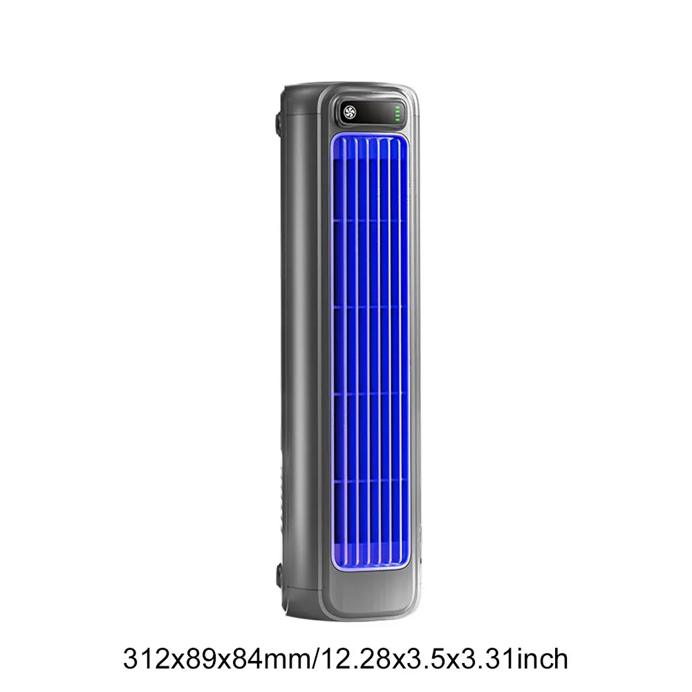 Quiet Desk Fan Ultra-Quiet Tower Fan 3 Speeds Air Conditioner Portable Electric Fan Rechargeable Standing Fan Home Appliances