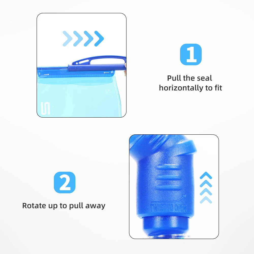 WRELS 1L/1.5L/2L/3L Large Capacity Outdoor Backpack Drinking Water Bag Outdoor Cycling Camping Foldable Water Bag