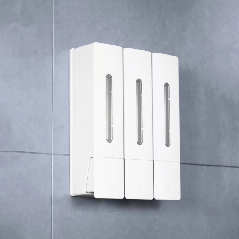 New 400ml wall hanging free punching manual soap dispenser hand soap shampoo hotel soap dispenser 3