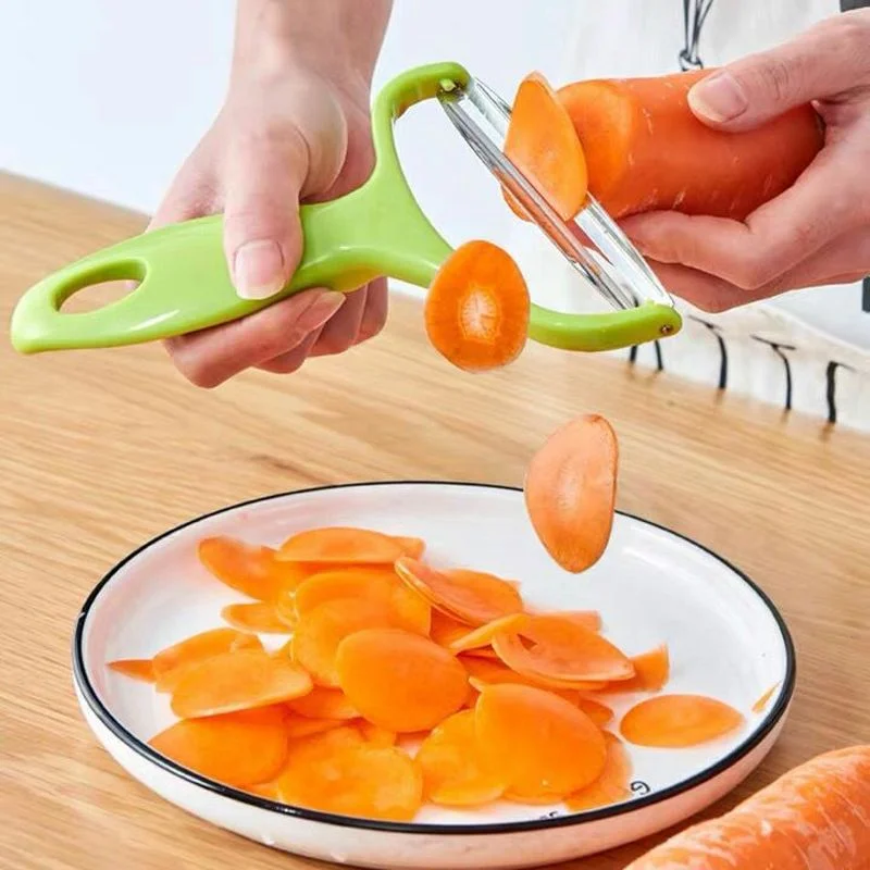 Éplucheur de Légumes en Julienne Multifonction, Lame de Touriste,  Trancheuse en Acier Inoxydable avec Brosse pour Livres, Carotte, Concombre,  Fruits - AliExpress