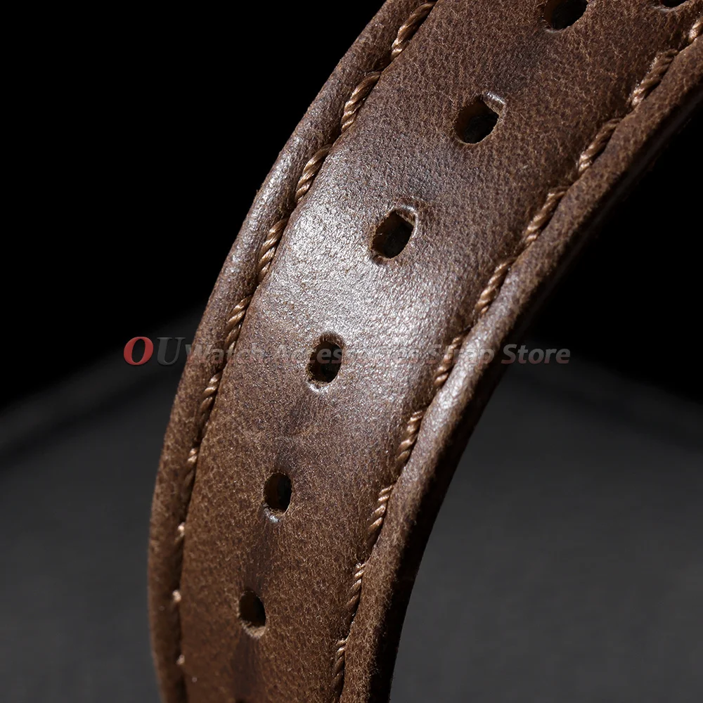 Vintage Genuine Leather Watch Band - Breathable Sport Strap Bracelet Accessory
