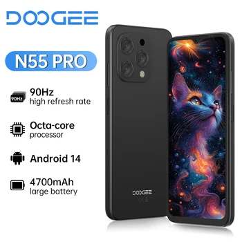 DOOGEE N55 PRO Smartphone 5G 6.56 "90Hz IPS Screen Telephone Portable 4GB+ 128GB UNISOC T606 Triple Camera Smartphone Android 14