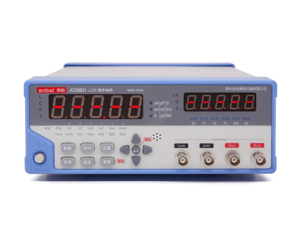 

AT2811 ECONOMICAL HIGH PERFORMANCE 10Hz-100kHz LCR DIGITAL BRIDGE METER